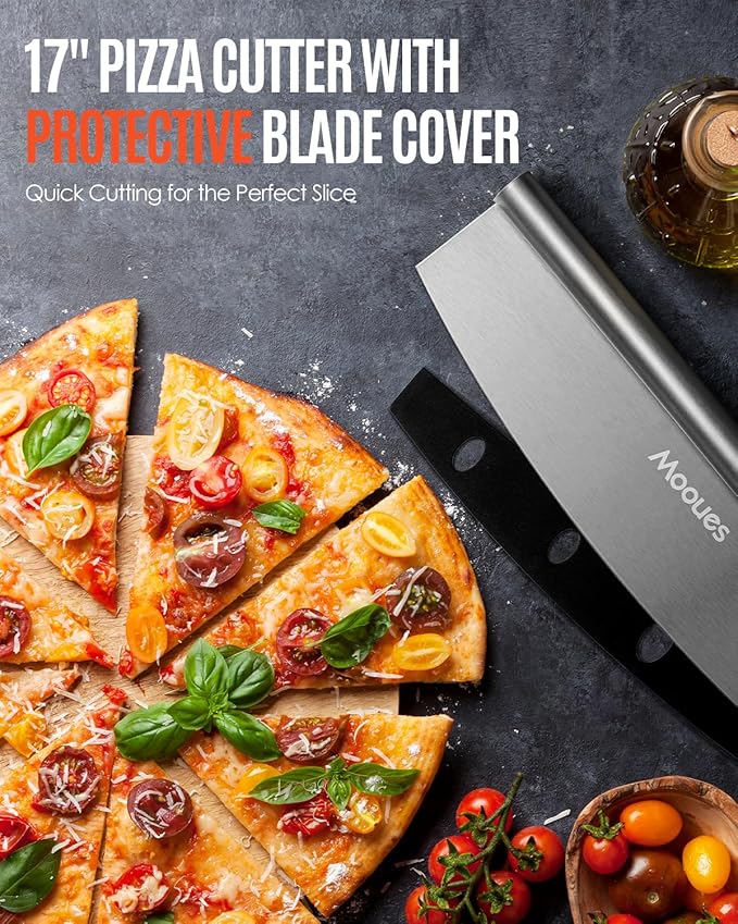 Pizza Peel Aluminum Pizza Spatula,17 inch Metal Pizza Paddle(12"x 17") with Rocker Cutter Foldable Wood Handle, [Storage bag included], for Family Pizza Oven Baking Pizza, Dough, Bread & Pastry - Image 4