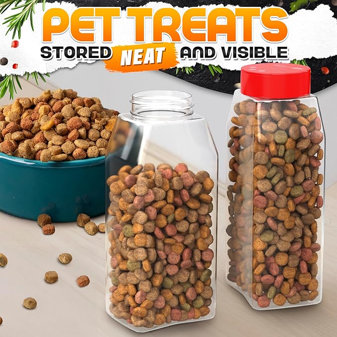 2Pcs Large Seasoning Containers with Wide Mouth for Easy Filling – 32 Oz Spice Containers with Dual Shake Airtight Lids for Spices | Transparent Seasoning Shaker, Durable & Odor-Resistant Spice Shaker - Image 9