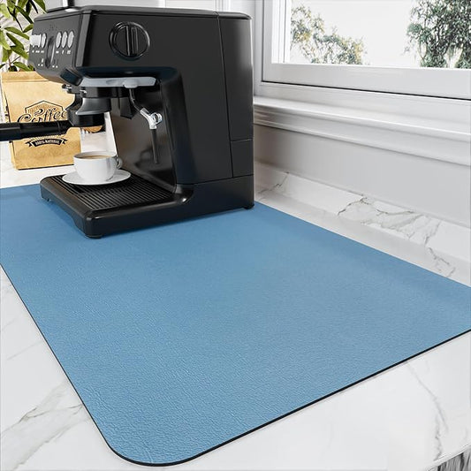 HotLive Coffee Mat - Absorbent Hide Stain Rubber Backed Dish Drying Mat for Kitchen Counter - Bar Mats for Countertops Accessories Fit Under Coffee Maker Espresso Machine by HotLive