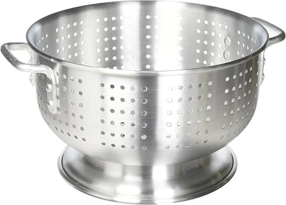 Winco Aluminum Colander with Base, 8-Quart, Medium