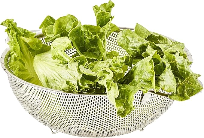 3-Piece Stainless Steel Mesh Micro-Perforated Strainer Colander Set (1-Quart, 2.5-Quart and 4.5-Quart) - Image 7