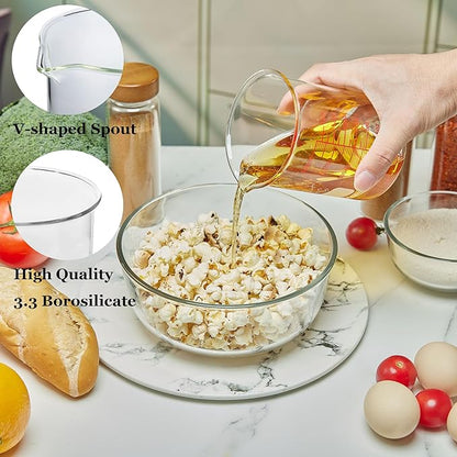 High Borosilicate Glass Measuring Cup-V-Shaped Spout,500ml(16OZ) Glass Measuring Beaker for Kitchen or Restaurant, Easy to Read - Image 2