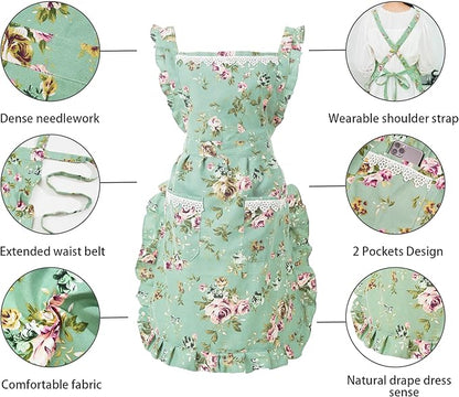 Funny Aprons for Women with Pockets, Kitchen Cooking Grilling Bbq Cute Chef Apron, Mothers Day Birthday Gifts for Women - Image 4