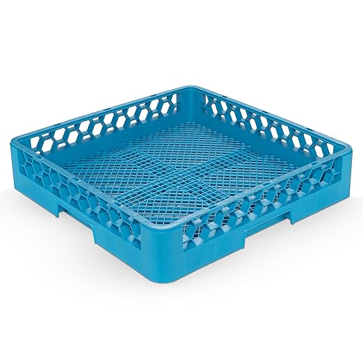 Carlisle FoodService Products Opticlean Flatware Rack Dishwashing Tray for Kitchens and Restaurants, Plastic, 18.25 Inches, Blue