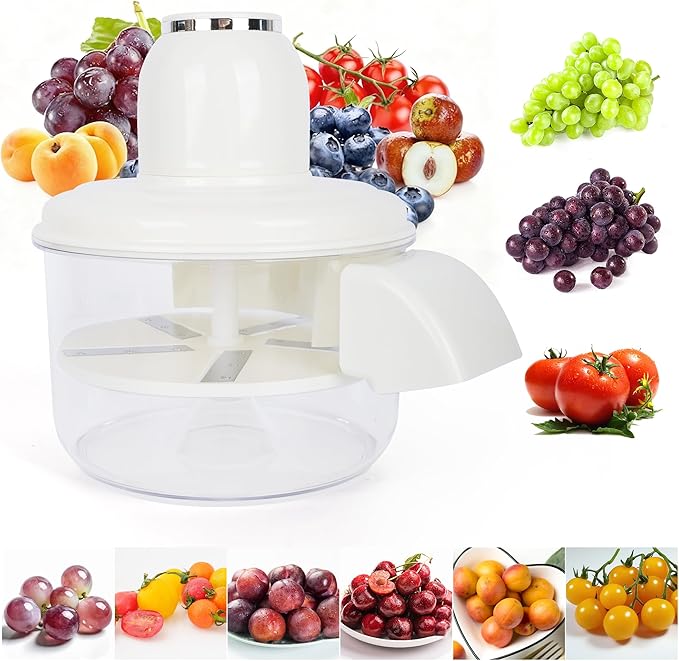Automatic Grape Peeler Machine, Electric Garlic & Cherry Tomato Peeler Skin Remover Tool for Small Fruits, Effortless Peeling for Home Kitchen (White-1PC) by Unknown