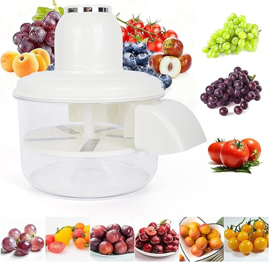 Automatic Grape Peeler Machine, Electric Garlic & Cherry Tomato Peeler Skin Remover Tool for Small Fruits, Effortless Peeling for Home Kitchen (White-1PC) by Unknown