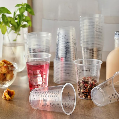50PCS Resin Epoxy Mixing Cups, DQELFA 8oz Clear Plastic Paint Measuring Cups with 50pcs Wooden Stirring Sticks for Epoxy Resins, Mixing Paint, Pigments, Resins - Image 6