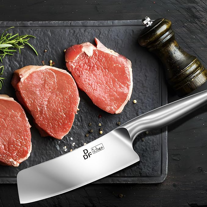 DDF iohEF Nakiri Kitchen Knife, Chef's Knife In Japanese Stainless Steel Professional Cooking Knives, Non-slip Ultra Sharp Knife with Ergonomic Handle - Image 7