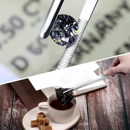 Yaomiao 8 Packs 12 Inch Bar Tweezers Silver Cocktail Tongs Long Garnish Tweezers Stainless Steel Bartender Kitchen Cooking Tongs for Cocktail Food Fruit Korean BBQ Bartender Chef, Multi-use