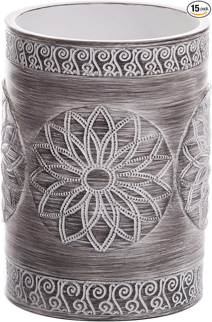BINO Kitchen Utensil Holder for Countertop, Grey Sunflower - Utensil Caddy countertop utensil holder Utensil Crocks for kitchen Cooking Utensil Holder Kitchen Utensils Holder Spatula Holder by BINO