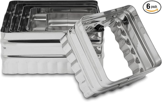 Ateco Double Sided Square Cutter Set 6pc