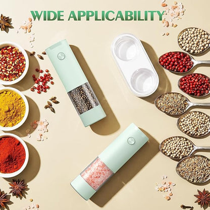 Electric Salt and Pepper Grinder Set Automatic Battery Pepper Mill Shakers Adjustable Coarseness Upgraded Larger Capacity with Led Home and Kitchen Appliances Birthday Gifts for Women Mom - Image 5