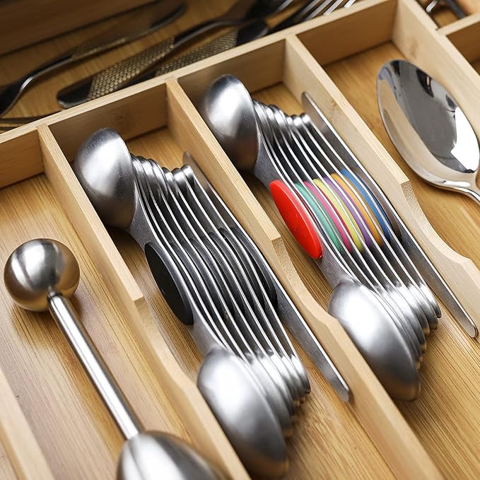 Magnetic Measuring Spoons Set Stainless Steel Dual Sided Stackable Teaspoon Tablespoon Nesting Measuring Spoon for Measuring Dry and Liquid Ingredients Color - Image 7