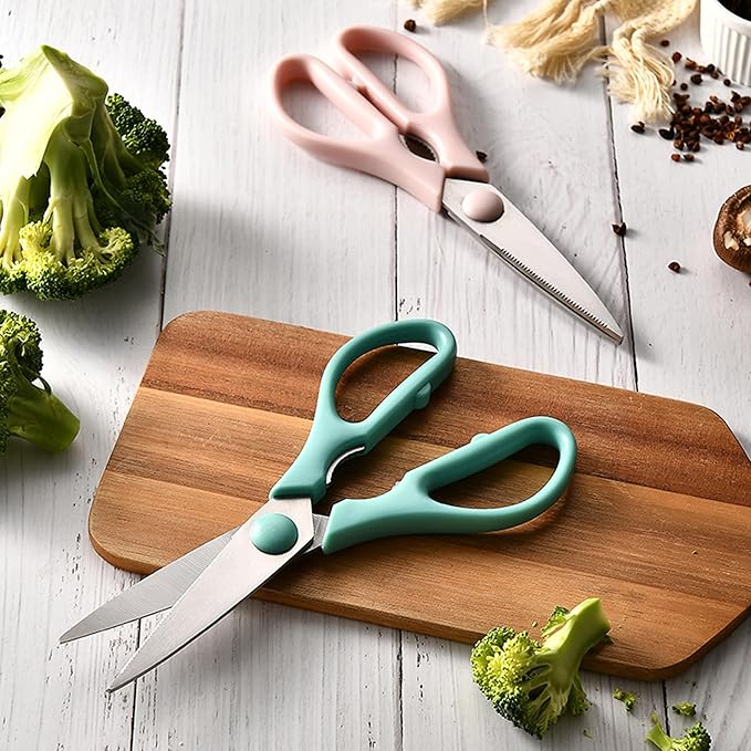 Kitchen Scissors, Rkqoa Black Kitchen Shears All Purpose Heavy Duty with Comfort Grip for Everyday use, Stainless Steel Shears Set for Cutting Food Cooking Poultry Dishwasher Safe