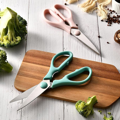 Kitchen Scissors, Rkqoa Black Kitchen Shears All Purpose Heavy Duty with Comfort Grip for Everyday use, Stainless Steel Shears Set for Cutting Food Cooking Poultry Dishwasher Safe