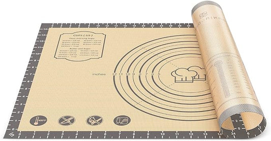 Baking Mat, 28" x 20" Large Silicone Non-slip Baking Pastry Mat with Measurement, Non Stick Silicone Mats for Kitchen Counter, Fondant Mat, Counter Mat, Dough Rolling Mat, Oven Liner, Pie Crust Mat by DANIADEAN