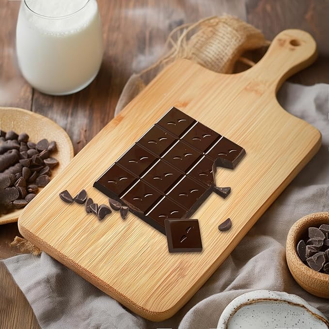 50 PCS Cutting Board Bulk Wood Chopping Board Laser Engraving Serving Board with Handle Charcuterie Boards for Customized Mother's Day Housewarming Gift 11" x 5" Bamboo - Image 4