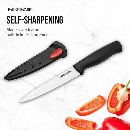 Farberware 5158146 EdgeKeeper Utility Knife, 4.5-Inch, Black - Image 3