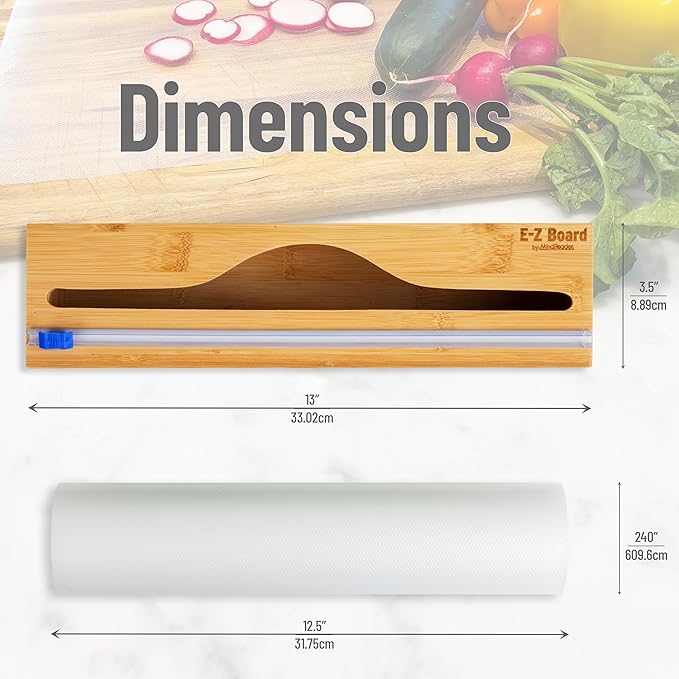 Mind Reader E-Z Board Disposable Cutting Board Box Set, 20 sq ft, Refillable, Reusable, Recyclable, Plastic, Clear - Image 3