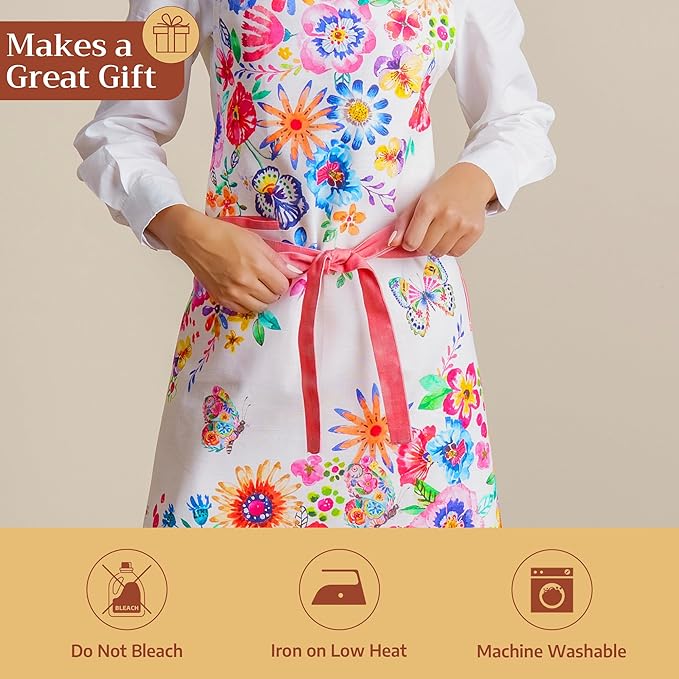 Maison d' Hermine 100% Cotton Apron for women with Pocket Kitchen Chef Apron for Men Cooking Mothers Day Gifts - Image 5