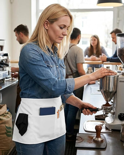 Xeoxarel Aprons with 4 Pockets (Available in 3 Pack / 7 Pack) 23.5'' X 11.5'' - Image 4