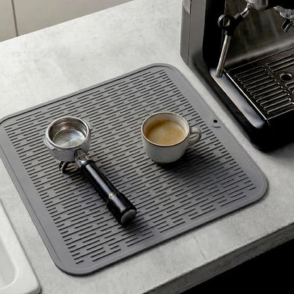 MicoYang Silicone Dish Drying Mat for Multiple Usage,Easy clean,Eco-friendly,Heat-resistant Silicone Mat for Kitchen Counter or Sink,Refrigerator or Drawer Liner Grey XL 18 inches x 16 inches - Image 8