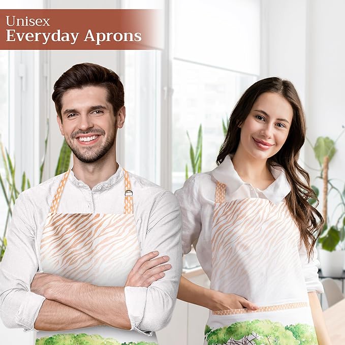 Maison d' Hermine 100% Cotton Apron for women with Pocket Kitchen Chef Apron for Men Cooking Mothers Day Gifts - Image 6
