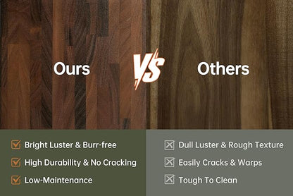THETCHRY Walnut Cutting Boards For Kitchen, End Grain Wooden Cutting Board with Handle, Chopping Board Double Sided Charcuterie Boards For Meal Prep & Serving with Gift Box（Black Walnut）17”X13” X1” - Image 8