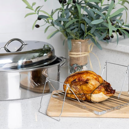Fox Run Turkey Roasting Rack and Lifter, 11" x 6"