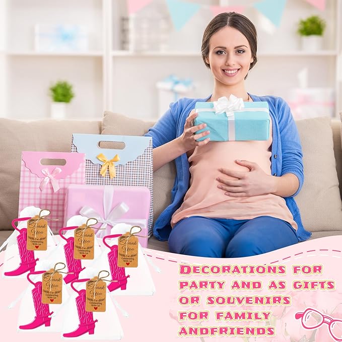 Meanplan 99 Pcs Cowboy Boot Bottle Opener Set Cowgirl Western Derby Wedding Party Favor Includes Cowboy Beer Bottle Opener Organza Bag Thank You Tag and Jute Rope for Guest Wedding Party Baby Shower - Image 7