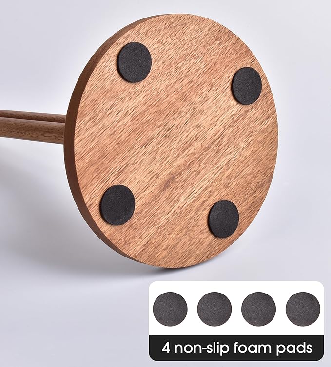 Acacia Wooden Paper Towel Holder Stand for Jumbo Roll - Stylish Kitchen Paper Rack Bathroom Towel Roll Stand Organizer, UA, Solid Wood Simply Standing Countertop Paper Roll Holder, Standard - Image 4