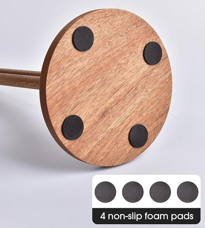Acacia Wooden Paper Towel Holder Stand for Jumbo Roll - Stylish Kitchen Paper Rack Bathroom Towel Roll Stand Organizer, UA, Solid Wood Simply Standing Countertop Paper Roll Holder, Standard - Image 4
