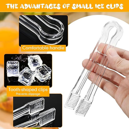 Nuogo 48 Pcs Plastic Buffet Serving Tongs 6.3 Inch One-off Clear Kitchen Tongs Mini Serving Utensils for Food Ice Salad Buffet Barbecue Cookies Tea Coffee Appetizers Party Supplies - Image 3