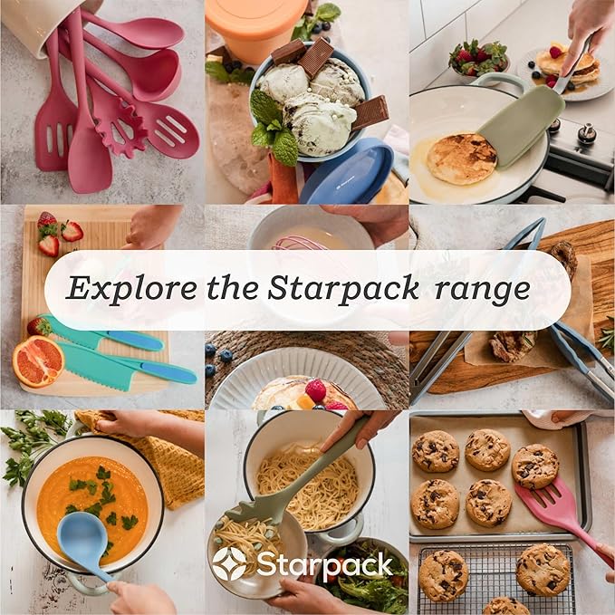 Starpack 'Get a Grip' Silicone Kitchen Tongs for Cooking 9 Inch - BBQ Silicone Tongs for Grill Heat Resistant to 600°F - Stainless Steel Utensils with Non Stick Rubber Tips for Serving Food - Image 8