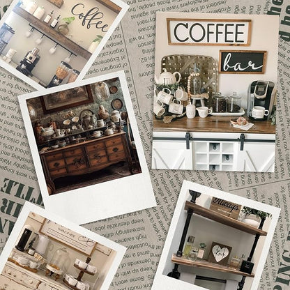 Coffee Bar Sign Decor Rustic Kitchen Canvas Sign Farmhouse Bar Hanging Wall Decor Self Serve Always Open Vintage Plaque Signs for Coffee Station Home Office 6x17 - Image 7