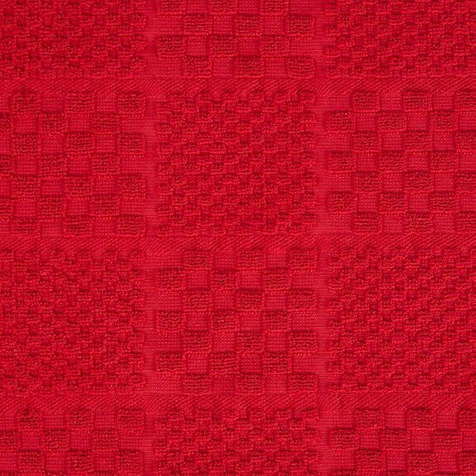 KITCHENAID Quilted Cotton Terry Cloth Oven Mitt, Pot Holder, Kitchen Towel 4-Pack Set, Heat Resistant, Silicone Grip, Gift Set, Passion Red, 16"x26", 7"x13" & 7"x10" - Image 3