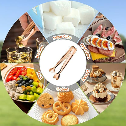 Mini Serving Tongs, Anytrp 18-Packs Stainless Steel Sugar Tongs, 4.3inch Ice Tongs Kitchen Tong Appetizers Tong for Coffee Bar, Tea Party, Desserts Party, Sugar and Ice Bucket - Image 5