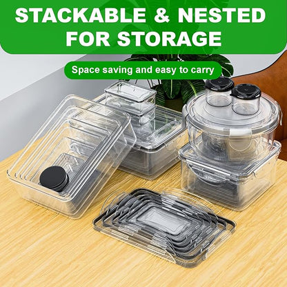 62 Pcs Large Food Storage Containers with Lids Airtight,Total 656OZ(31 Containers &31 Lids), Reusable BPA-Free Plastic Food Container for Kitchen Organization, Leakproof Meal-Prep Containers for Lunch - Image 3