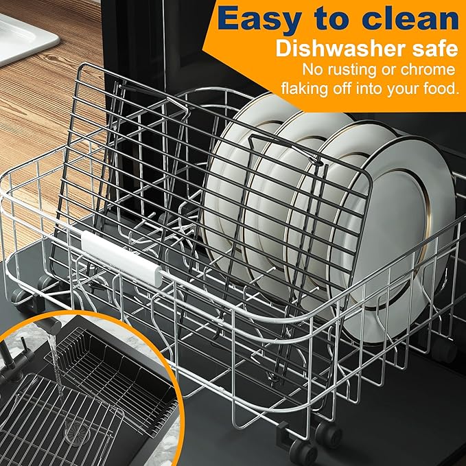3 Tier Stackable Cooling Rack for Batch Cooling Cookie, Pizza, Cake-15.8”x 10”- Heavy Duty Cooling Racks for Cooking and Baking, Oven and Dishwasher Safe Baking Supplies-Black - Image 7