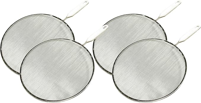 Chef Craft Select Splatter Screen, 10 inches in diameter, Stainless Steel (Pack of 4) by ChefCraft