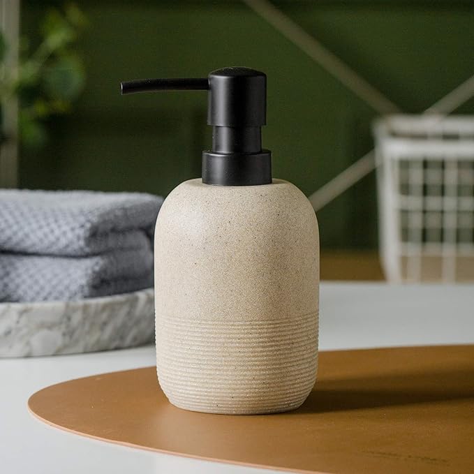 GalDal Soap Dispenser Beige,Hand Soap Lotion Dispenser for Bathroom Countertop,Soap Dispenser for Kitchen. - Image 4