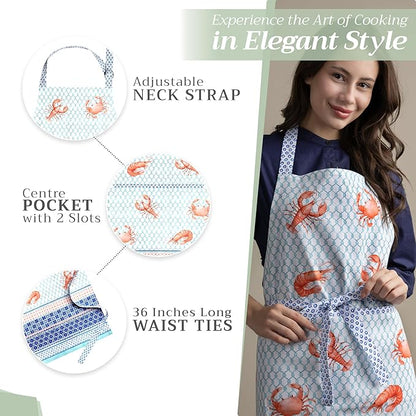 Maison d' Hermine 100% Cotton Apron for women with Pocket Kitchen Chef Apron for Men Cooking Mothers Day Gifts - Image 5