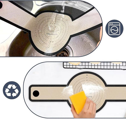 Silicone Bread Sling for Dutch Oven, 2 PCS Non-Stick & Easy to Clean Reusable Silicone Bread Baking Mat with Long Handles, Easy Transfer Sourdough - Image 4