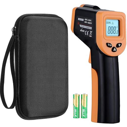 Blackstone Infrared Thermometer Temperature Gun for Cooking, IR Thermometer for Pizza Oven Griddle Cast Iron -58℉~1022℉ Non-Contact Digital Laser Thermometer Gun with Hard Storage Case (NOT for Human)