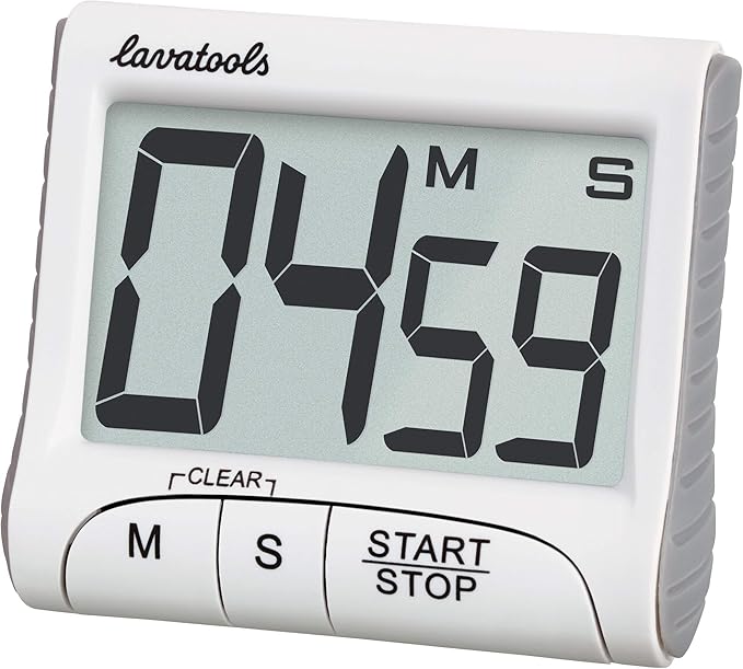 Lavatools KT1 Digital Kitchen Timer & Stopwatch, Large Display, Bold Digits, Simple Operation, Loud Alarm, Magnetic Kickstand for Cooking and Classroom by Lavatools