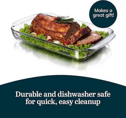 Libbey Baker's Basics 3-Piece Rectangular Glass Casserole Baking Dish Set, Clear, 2 Qt, 2.7 Qt, 3.4 Qt, Transparent, Stackable, Dishwasher Safe - Image 5
