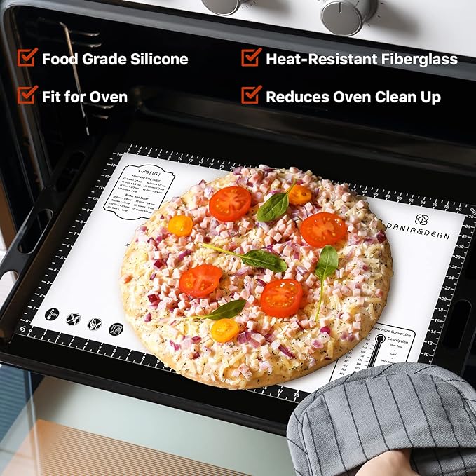 Silicone Baking Pastry Mat,36" x 24" Large Non Stick Sheet Mat with Measurement, Non-slip Food Grade Dough Rolling Mat for Making Cookies,Macarons,Bread - Image 3