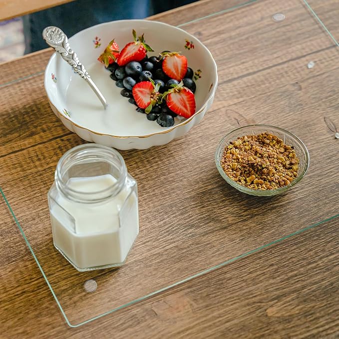 Mymonfif Tempered Glass Cutting Board for Kitchen, Clear Glass Board for Countertop, with Non-Slip Feet, Heat Resistant, Extra Large Size 16x20" 1Pcs - Image 6