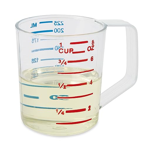 Rubbermaid Commercial Products Bouncer Clear Measuring Cup, 1-Cup /0.25-Quart, Clear, Strong Food Grade, Easy Read for Liquid/Dry Ingredients, for Home/Professional Kitchen - Image 2