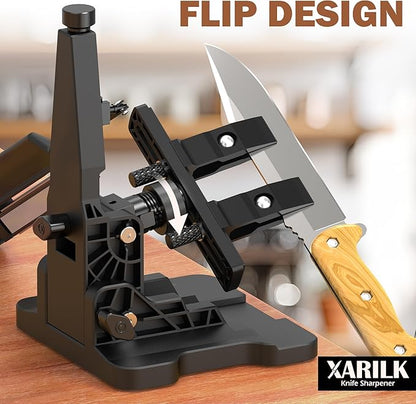 Portable Folding Adjustable Knife Sharpener – Includes 2 Diamond Sharpening Stone Sets (240#–2000# & 320#–3000#) for Pocket, Hunting, Kitchen & Serrated - Image 7